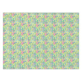 ピンクかわいらし、ブルー、イエロープリムローズテーブルクロス テーブルクロス (正面(横))