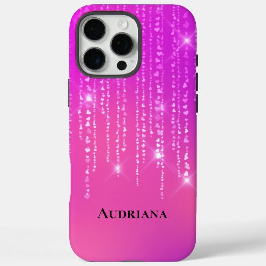 ピンクかわいらし《写真》ぼけ味スパークルハート Case-Mate iPhoneケース (裏面)