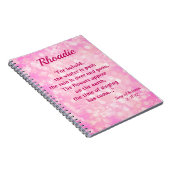 ピンクかわいらし《写真》ぼけ味ソーン・オブ・ソロモン聖なる書物、 経典 ノートブック (右側)