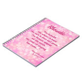 ピンクかわいらし《写真》ぼけ味ソーン・オブ・ソロモン聖なる書物、 経典 ノートブック (左側)