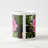 ピンクかわいらし《植物》百日草マグ ジャンボコーヒーマグカップ (正面)