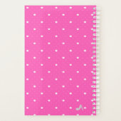 ピンクかわいらし、水玉模様、クラウン（5.5インチ×8.5インチ） プランナー手帳 (裏面)
