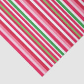 ピンクかわいらし、緑、赤ストライプ色 薄葉紙 (詳細)
