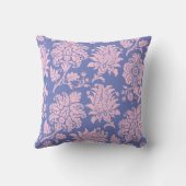 ピンクかわいらし&薄紫ダマスク枕 クッション (裏面)