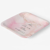 ピンクかわいらし+金ゴールドキンセアニラミクインスアニョス ペーパープレート (傾斜あり)