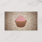 ピンクかブラウンのカップケーキ 名刺 (裏面)