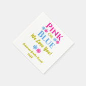 ピンクかブルーが大好き！性別の表示 スタンダードカクテルナプキン (角)