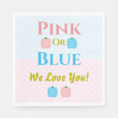 ピンクかブルーが大好き！性別の表示 スタンダードランチョンナプキン (正面)