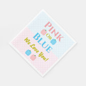 ピンクかブルーが大好き！性別の表示 スタンダードランチョンナプキン (角)