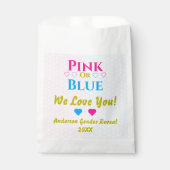 ピンクかブルーが大好き!性別の表示 フェイバーバッグ (正面)