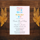 ピンクかブルーが大好き！性別の表示 招待状