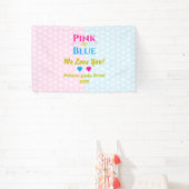 ピンクかブルーが大好き！性別の表示 横断幕 (インサイチュ)