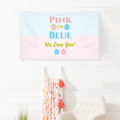 ピンクかブルーが大好き！性別の表示 横断幕 (インサイチュ)