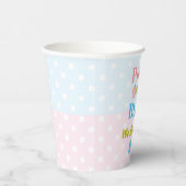 ピンクかブルーが大好き！性別の表示 紙コップ (右)