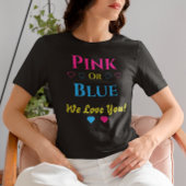 ピンクかブルーが大好き！性別の表示 Tシャツ
