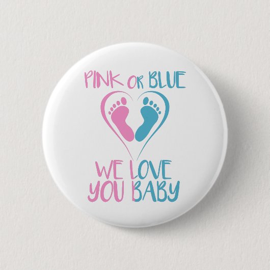 ピンクかブルーが好きだベビー性の暴露贈与 缶バッジ (正面)