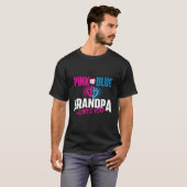 ピンクかブルーのおじいちゃんが大好き – 性別リビールPar Tシャツ (正面フル)