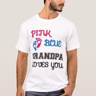ピンクかブルーのおじいちゃんは愛し、性別を明かす Tシャツ