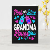 ピンクかブルーのおばあちゃんが大好き |性別の管理人 カード (黄色い花)