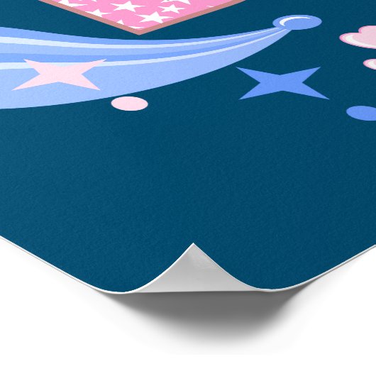 ピンクかブルーのパパがあなたを愛している ポスター (角)