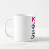 ピンクかブルーのパパがあなたを愛して コーヒーマグカップ (左)