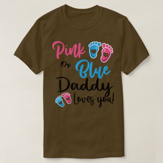 ピンクかブルーのパパが女性を明かす性愛 Tシャツ (デザイン正面)