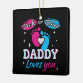ピンクかブルーのパパ愛 セラミックオーナメント (左)