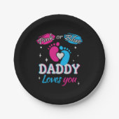 ピンクかブルーのパパ愛 ペーパープレート (正面)