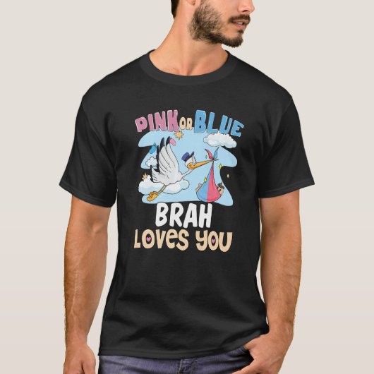 ピンクかブルーのブラは今まで大最高のきな弟を愛 Tシャツ (正面)