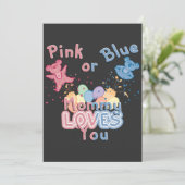 ピンクかブルーのママ愛あなた – 性別を明らかにする セーブザデート (スタンド正面)