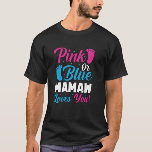 ピンクかブルーのマームが性おもしろい別を愛 Tシャツ (正面)