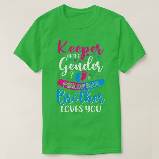 ピンクかブルーの兄が愛するキーパー性別Revea Tシャツ (デザイン正面)