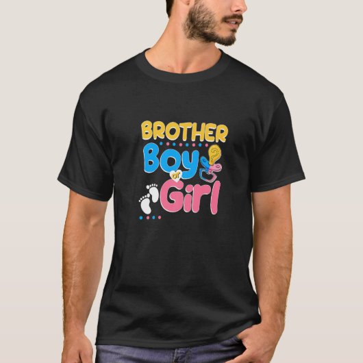 ピンクかブルーの兄弟が愛し最高のている兄弟B Tシャツ (正面)