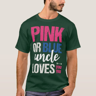 ピンクかブルーの叔父があなたを愛している Tシャツ