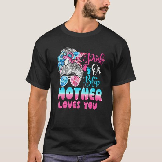 ピンクかブルーの母親が性差別を明かす愛 Tシャツ (正面)
