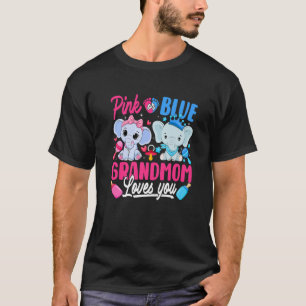 ピンクかブルーの祖母は性別を明かす愛 Tシャツ