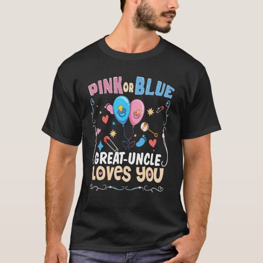 ピンクかブルーの素晴らし叔父は今まで最高のもの叔父を愛す Tシャツ (正面)