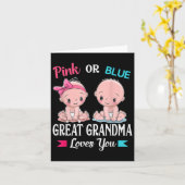 ピンクかブルー おひいちゃんが好きなジェンダー発表 カード (黄色い花)
