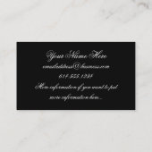 ピンクか紫色の蝶モノグラムの名刺 名刺 (裏面)