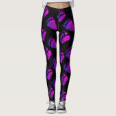 ピンクか紫色-レギンスのくま足 レギンス (正面)