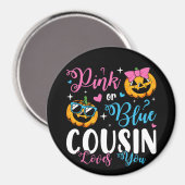 ピンクか青いいとこがあなたかぼちゃを愛するベビーサークル マグネット (正面/裏面)