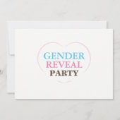 ピンクか青いキリンの性はパーティーRSVPを明らかにします 招待状 (裏面)