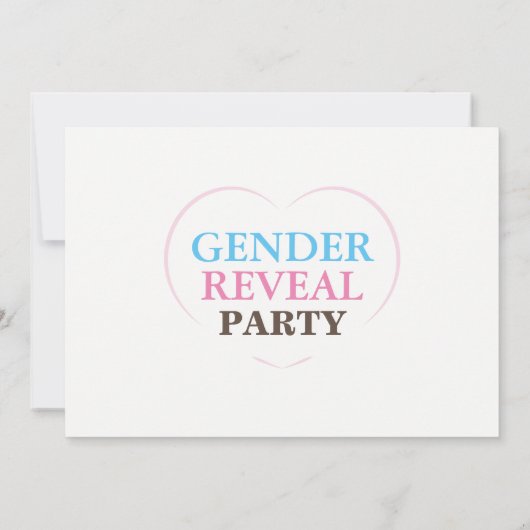 ピンクか青いキリンの性はパーティーRSVPを明らかにします 招待状 (裏面)