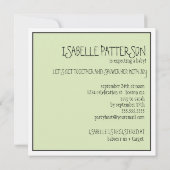 ピンクか青か?ベビーインキャリッジニュートラルベビーシャワー 招待状 (裏面)