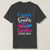 ピンクか青のおばあちゃんが愛するキーパー性別レヴェア Tシャツ (デザイン正面)