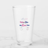 ピンクか青私達は愛します性は明らかにします タンブラーグラス (裏面)