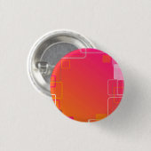 ピンクがかったオレンジ色の背景(カラフルの正方形) 缶バッジ (正面&裏面)