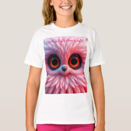 ピンクがかったキャラクター Tシャツ