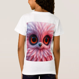 ピンクがかったキュートなファー Tシャツ