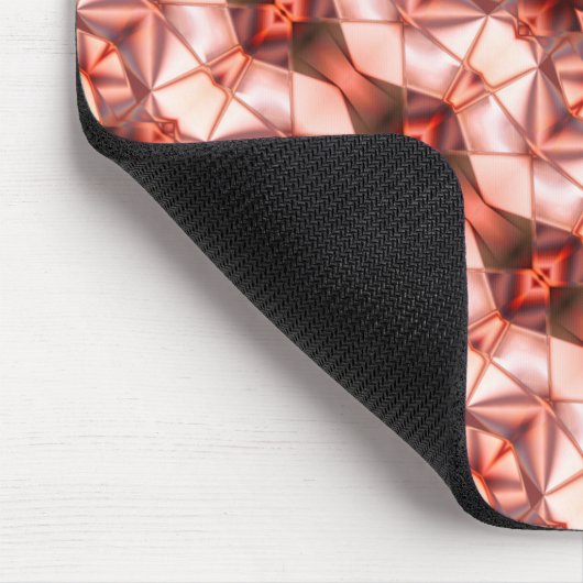 ピンクがかったワイン色のシルキーなラインの抽象的なストライプ マウスパッド (コーナー)